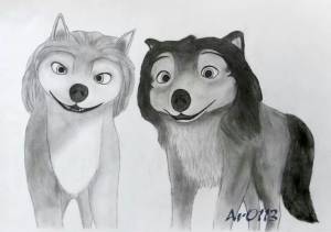 Alpha and Omega Kate and Humphrey Sketch