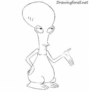 How to Draw Roger from American Dad