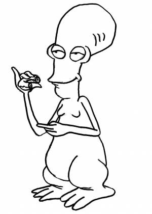 Раскраска Роджер Смит из Американского папы