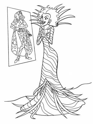 Cruella De Vil coloring pages
