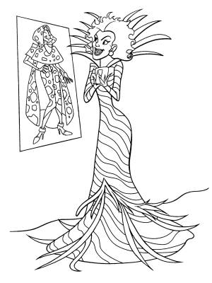 Cruella De Vil coloring pages