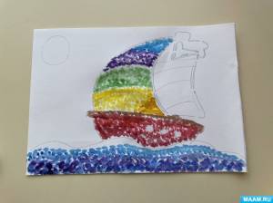 Мастер-класс по рисованию в технике пуантзма «Плыви, плыви, кораблик» ко Дню пуантзма на МAAM