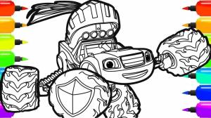 How to draw Blaze and the monster machines