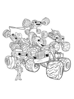 Раскраска Вспыш и чудо машинки