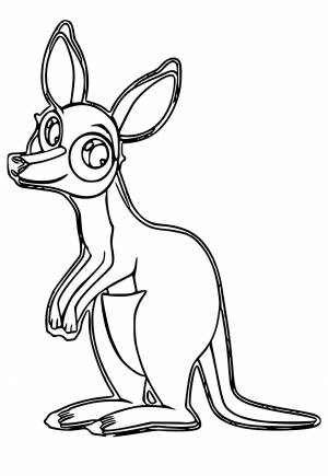 Раскраска Кенгуру Ученый