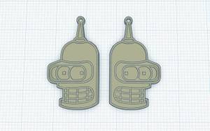 Файл STL Серьги BENDER