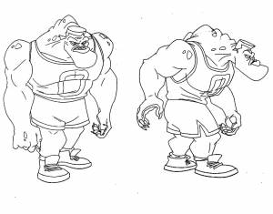 Раскраска Monsters Bang Space Jam