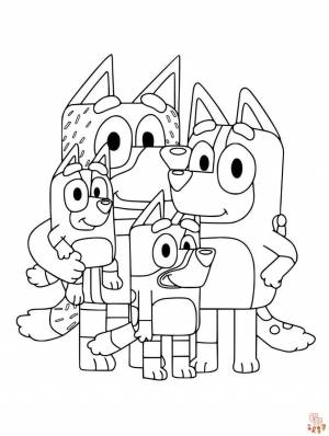 Присоединяйтесь к веселью с Bluey Coloring Pages