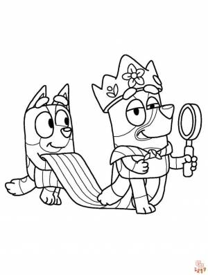 Присоединяйтесь к веселью с Bluey Coloring Pages