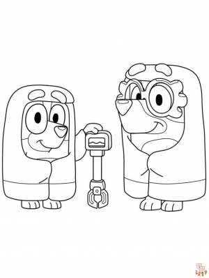 Присоединяйтесь к веселью с Bluey Coloring Pages