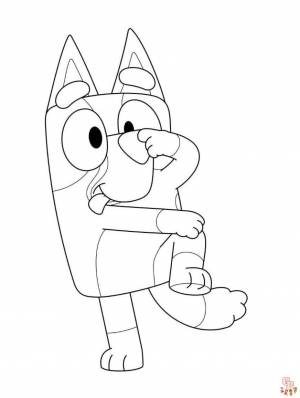Присоединяйтесь к веселью с Bluey Coloring Pages