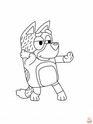 Присоединяйтесь к веселью с Bluey Coloring Pages