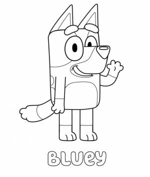 Раскраска Bluey16