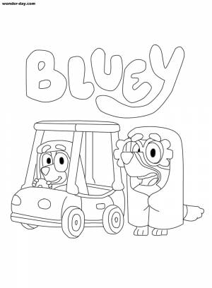 Bluey coloring pages