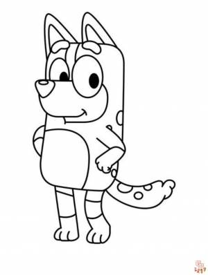 Присоединяйтесь к веселью с Bluey Coloring Pages