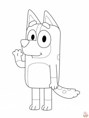 Присоединяйтесь к веселью с Bluey Coloring Pages