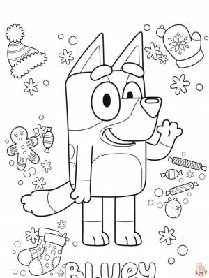 Присоединяйтесь к веселью с Bluey Coloring Pages