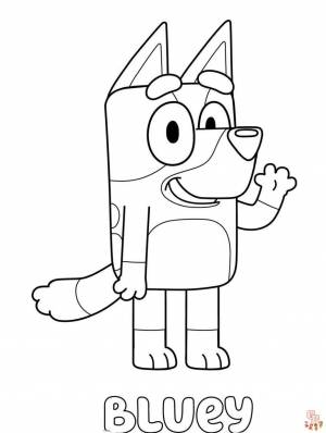 Присоединяйтесь к веселью с Bluey Coloring Pages