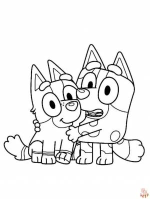 Присоединяйтесь к веселью с Bluey Coloring Pages