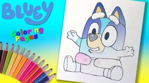 BABY BLUEY COLORING, WHEN HE WAS A BABY Disney Junior Coloring