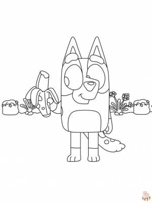 Присоединяйтесь к веселью с Bluey Coloring Pages
