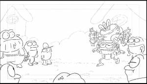 Раскраска Персонажи из мультсериала Амфибия