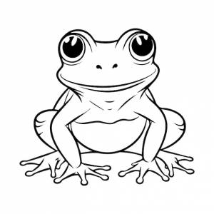 Раскраска лягушка для детей
