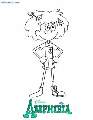 Раскраски из мультика Амфибия