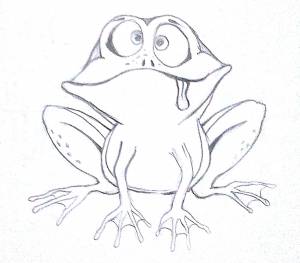 Земляная лягушка рисунок