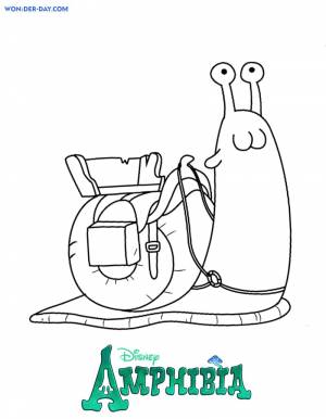 Раскраски из мультика Амфибия