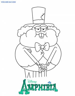 Раскраски из мультика Амфибия