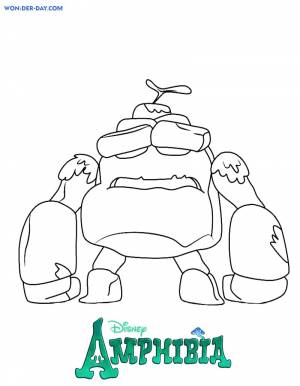 Раскраски из мультика Амфибия