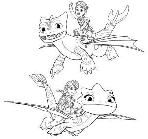 Раскраски драконы девять миров