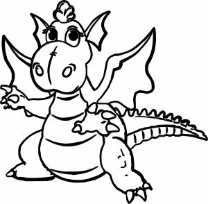 Раскраски дракон мультяшный