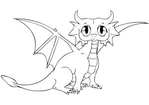 Дракон раскраска для детей