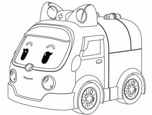 Раскраска Поли Робокар и его друзья