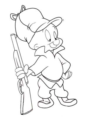 Раскраски Элмер Фадд
