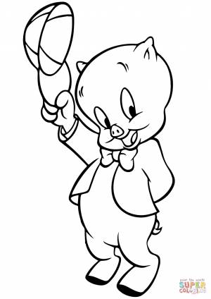 Раскраска Порки из Луни Тюнз