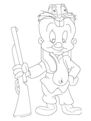 Раскраски Элмер Фадд