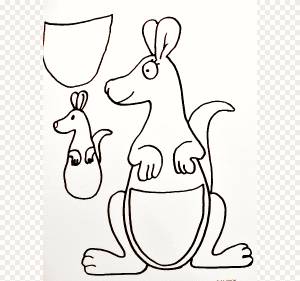 Коала Кенгуру Крафт книжка-раскраска Мешочек, с Кенгуру, белый, млекопитающее png