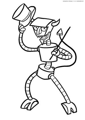 Раскраска Робо-дьявол Вельзебот