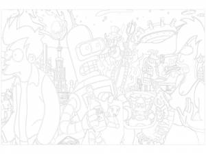 Картина по номерам Живопись по номерам Футурама, 40x60 см, RA248