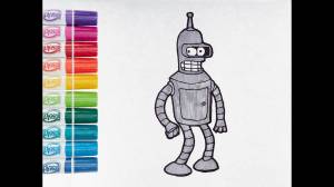 Как нарисовать Бендера Сгибальщика Родригеса