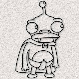 Файл STL futurama nibbler wall art futuama wall decor 2d art ・Модель для печати в 3D ・Cults