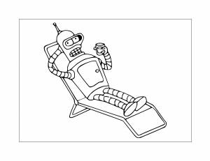 Раскраска бендер