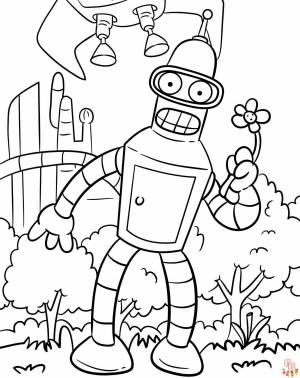 Раскраски Футурама для печати  для детей и взрослых