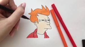 Как нарисовать Фрая из Футурами