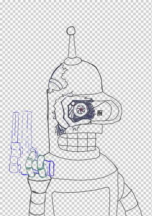 Бендер Футурама, 2 сезон Футурама, 1 сезон Fan art Эскиз, бендер, угол, белый, рука png