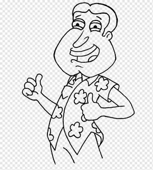 Glenn Quagmire Stewie Griffin Питер Гриффин Брайан Гриффин Книжка-раскраска, болото, угол, белый, ребенок png