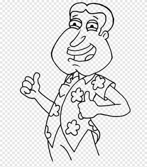Glenn Quagmire Stewie Griffin Питер Гриффин Брайан Гриффин Книжка-раскраска, болото, угол, белый png